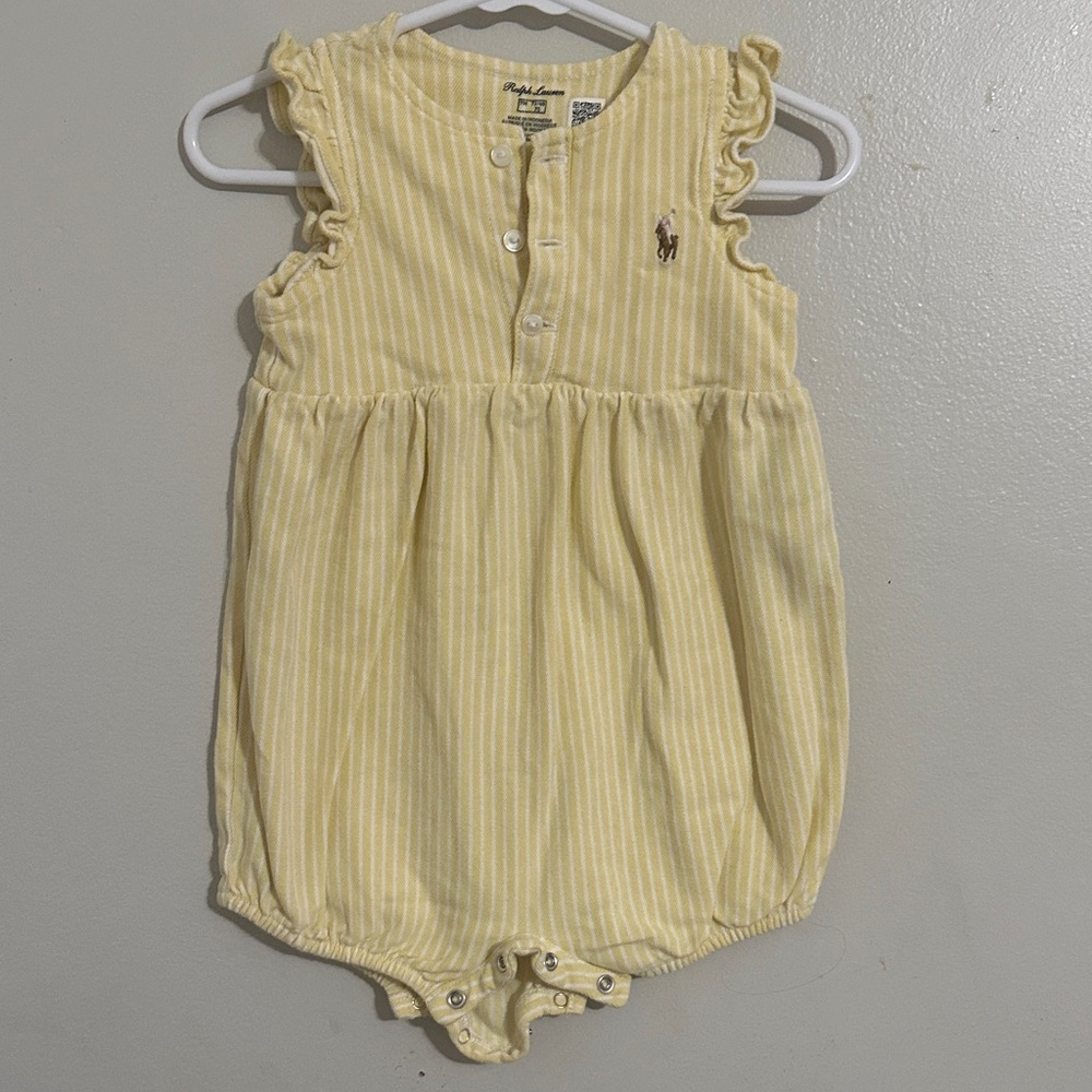 Ralph Lauren Pastel Yellow Baby Romper